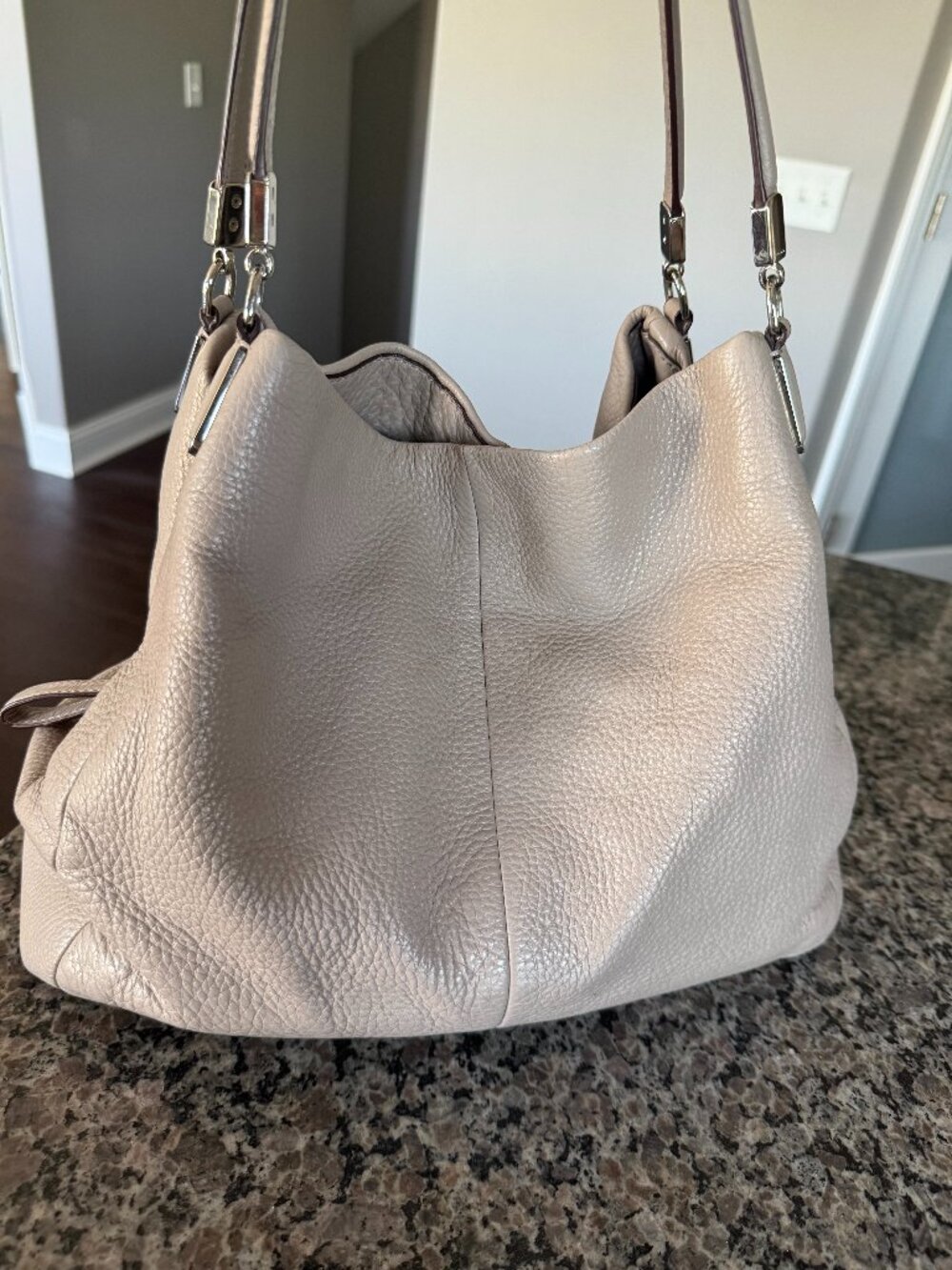 Coach Madison Phoebe Shoulder Bag Taupe/Beige/Nude/Gray